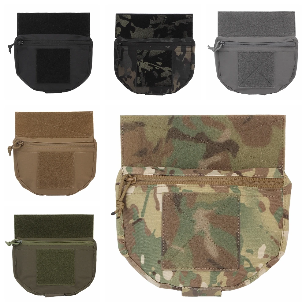 V5 PC Tactical Vest Dump Pouch FC Mini Drop Pouch Molle EDC Tool Carrying Bag Fanny Pack Chest Rig Sub-package with Hook & Loop