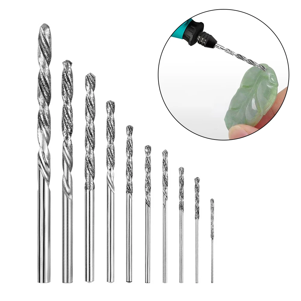 10pcs Step Drill Bits Alloy Wenwan Walnut Pearl Punch Drill Bit 0.8mm-4mm 45 Degree Drill Tip Power Tools Accessories