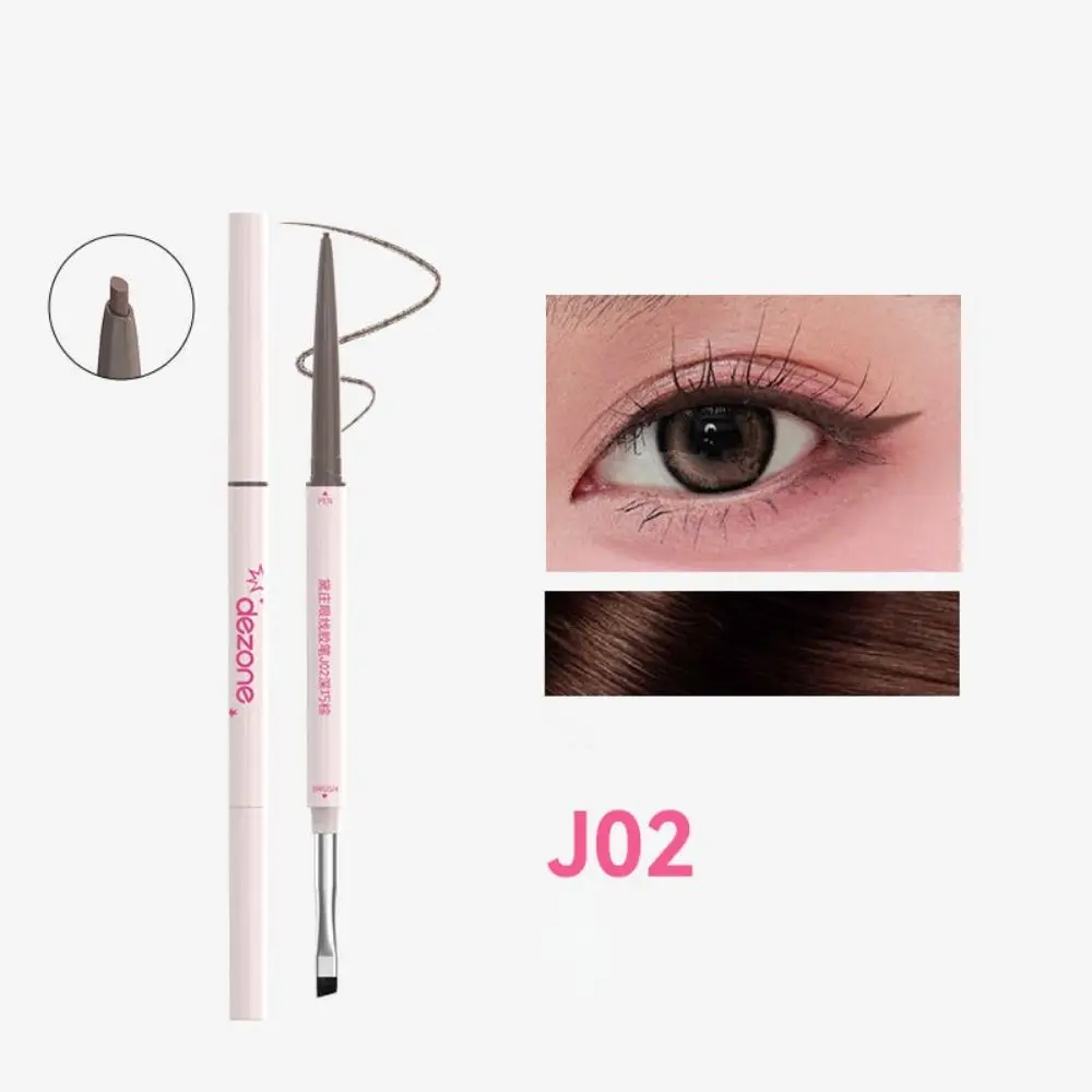 قلم كحل مزدوج الرأس جديد سريع الجفاف مقاوم للماء قلم تحديد العيون لون أسود سهل الاستخدام لون محدد عيون سائل طويل الأمد