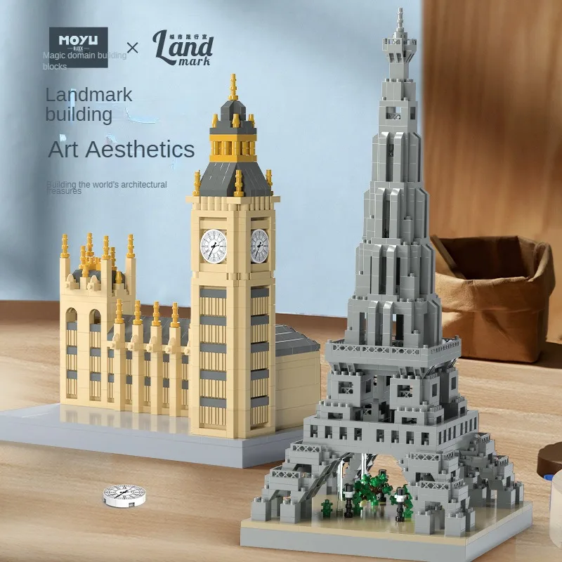 Mini Blocks World Architecture Adult Assembling Building Bricks Toys for Children Present Educational Gifts Big Ben Colosseum