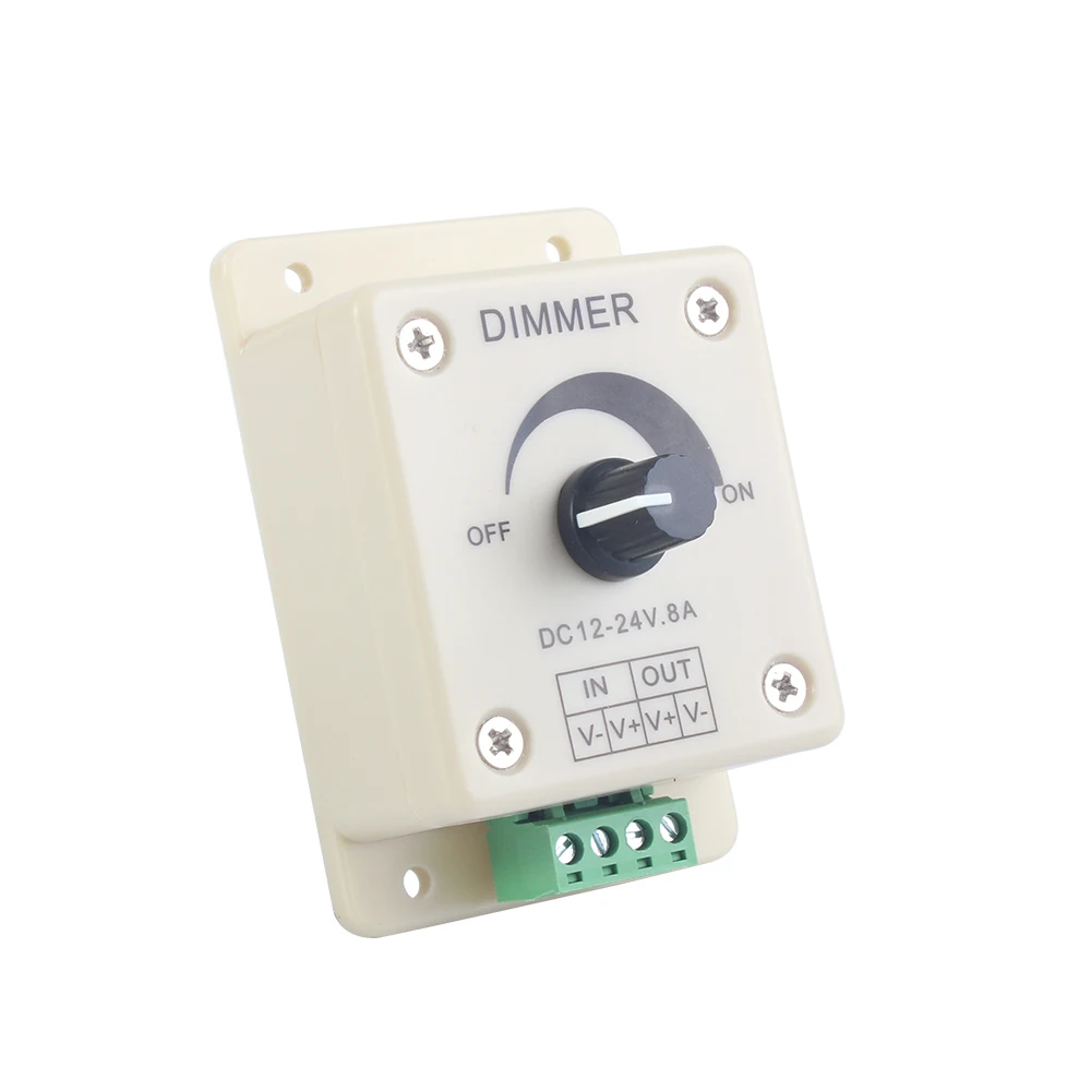 1pc  DC 12V LED Dimmer, Voltage Regulator, DC-DC Voltage Stabilizer, 8A Power Supply Adjustable Speed Controller