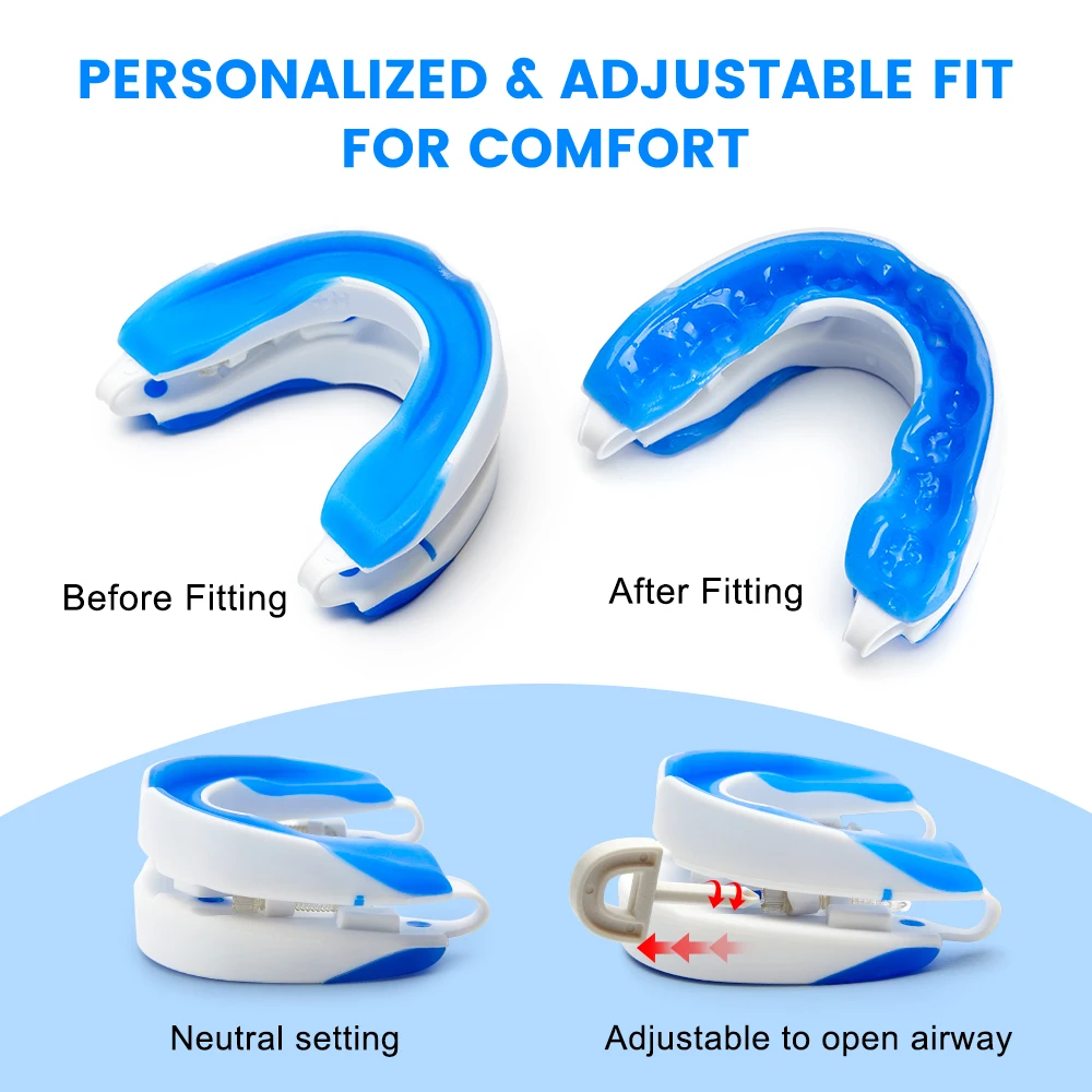 Adjustable Anti Snoring Mouth Guard Anti-Snoring Mouthpiece Sleeping Mouthpiece Device Bruxism Snoring Stopper Improve Sleep Aid