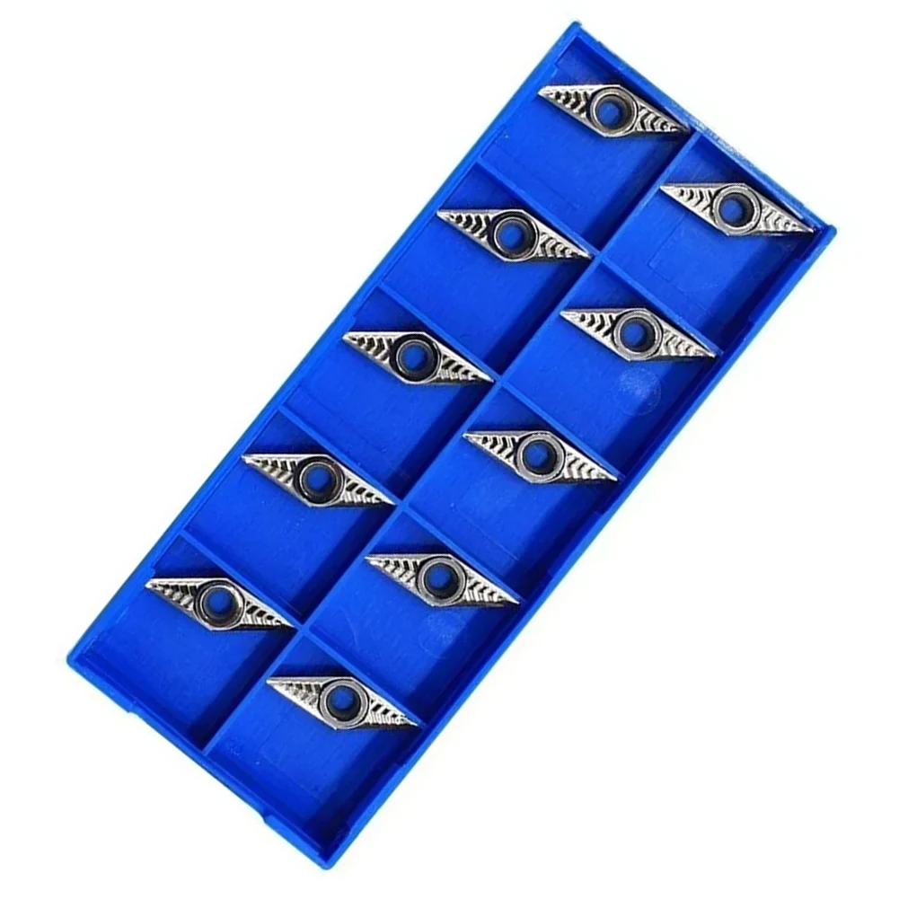 

10PCS Carbide Inserts VCGT110304 AK for CNC Turning Featuring Optimized Geometry for Long Chip Control and Reduced Tool Load