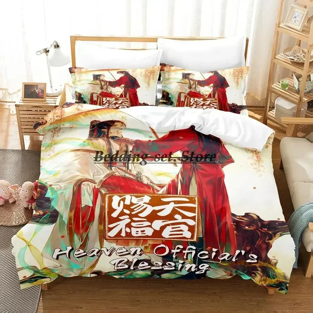 2023 Heaven Official's Blessing Bedding Set Single Twin Full Queen King Size Bed Set Aldult Kid Bedroom Duvetcover Sets Anime