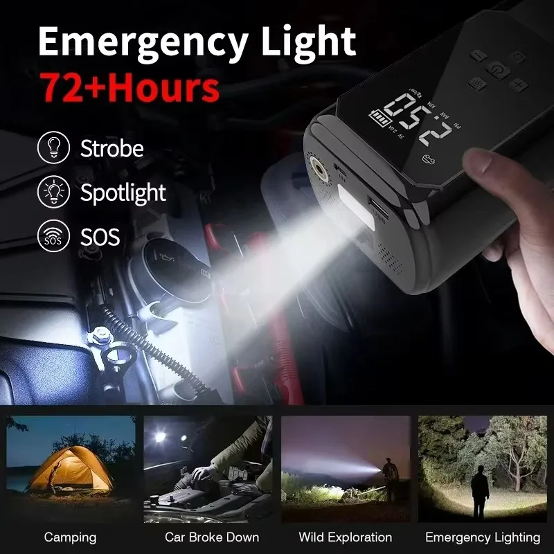 Car Jump Starter Battery Power Bank 600A Portable Emergency Starter Booster 12V Auto Starting Device for Petrol Vehicle Start