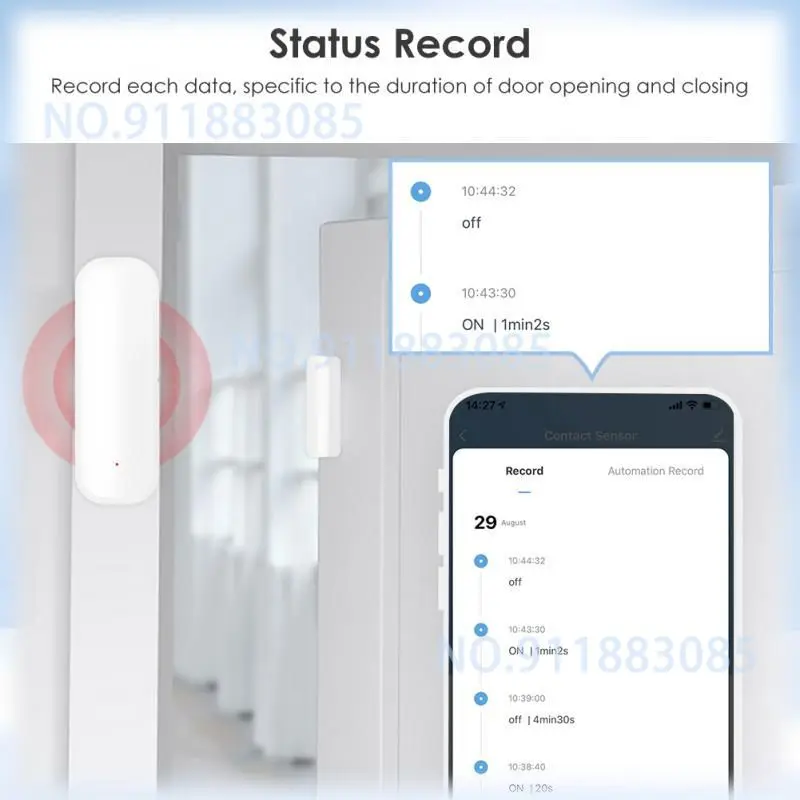 WiFi Zigbee Door Window Sensor Tuya Garage Door Detectors Works With Alexa Google Home Alexa Voice Smart Life APP Remote Alarm
