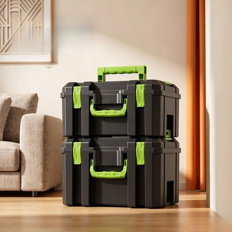 Stackable Tool Case Portable Tool Storage Suitcase Household Hardware Storage Tools Box Multifunctional Tool Organizer Cases