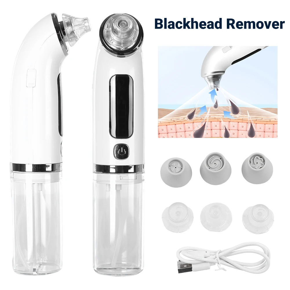 

Вакуумный очиститель пор от черных точек с водяной камерой, 6 насадок для удаления черных точек и 4 режима регулировки, глубокое увлажнение для лица