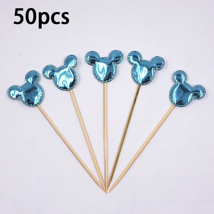 50 Stück Einweg-Bambusstäbchen für Geburtstagskuchen, Dekoration, Party, Hochzeit, Dekorationen, Tisch, Gemüse und Obststäbchen – Detail 26