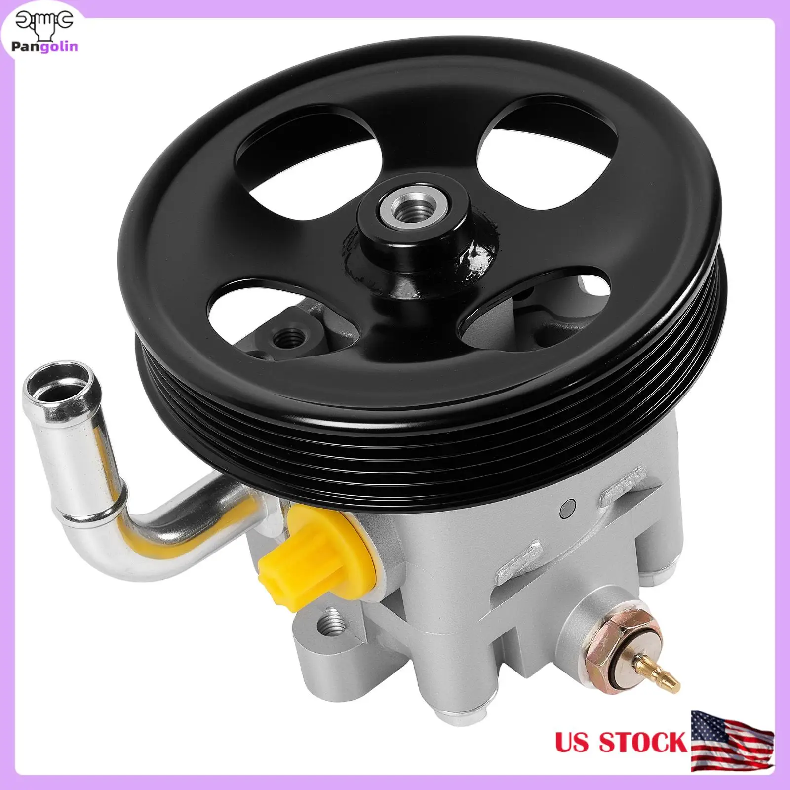 Pangolin 49100-65J00 4910065J00 Power Steering Pump with Pulley For SUZUKI Grand Vitara II JT 2.0 J20A 2005-2010 Aluminum