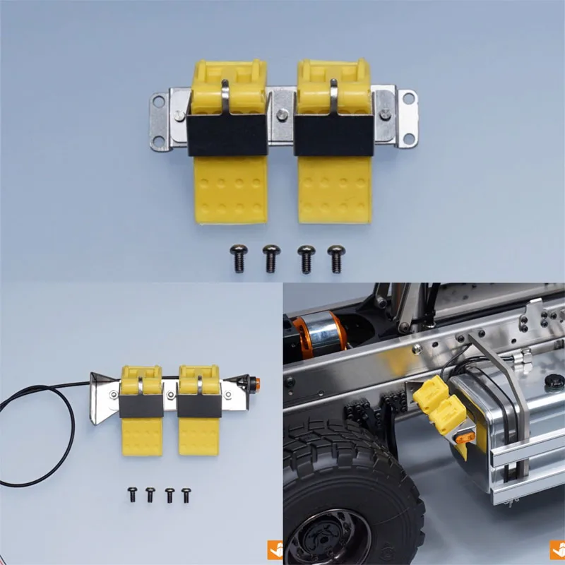 

1/14 Rc Tractor Truck Trailer Wheel Chock Slip Stopper For Tamiya Lesu For Scania Man Actros Volvo Rc Toy Truck Accessories