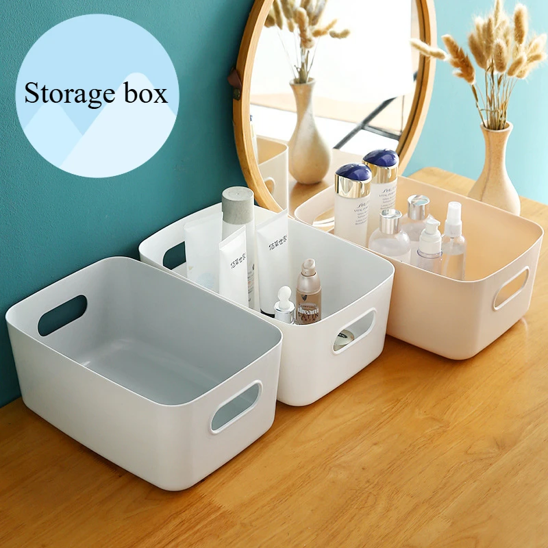 

Books Desktop Cosmetics Storage Box Sundries Organizing Box Storage Basket Plastic Snacks Home Kitchen Storage Box