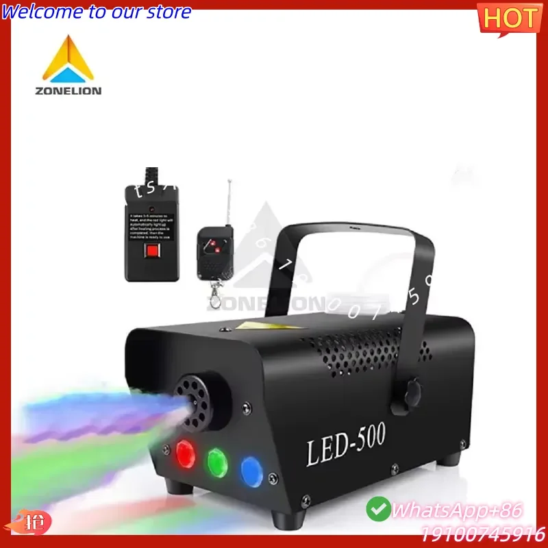 CE Certificate 500w Smoke Fog Machine for Wedding Parties Stage Party LED Fogger Equipment with Remote Control Mini Smoke