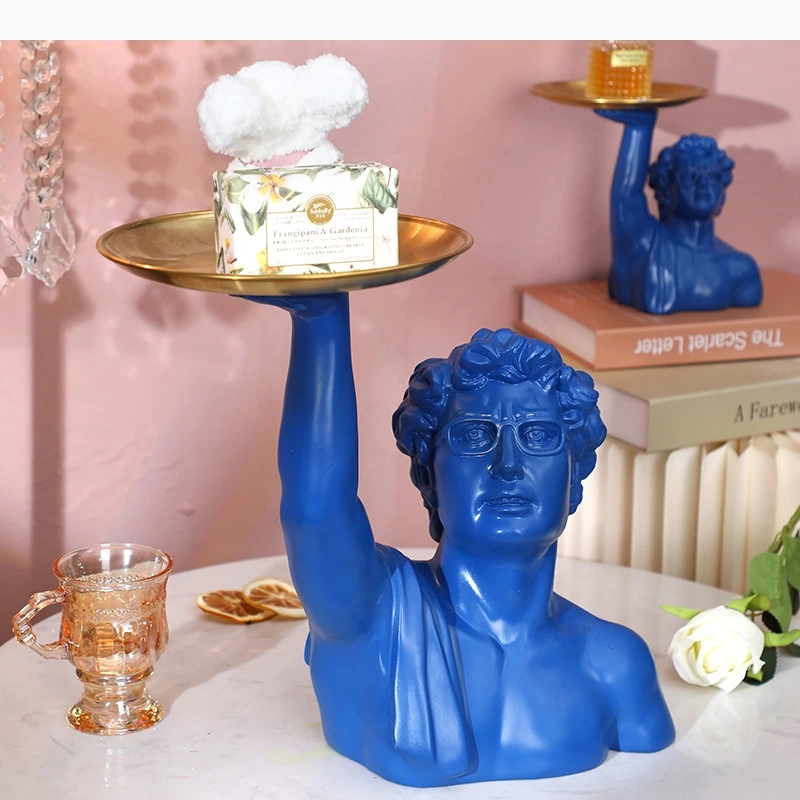 Resin Crafts Statue of Tabletop Storage Tray Abstract Interesting Ornaments Decorative Figurines Home Decoration