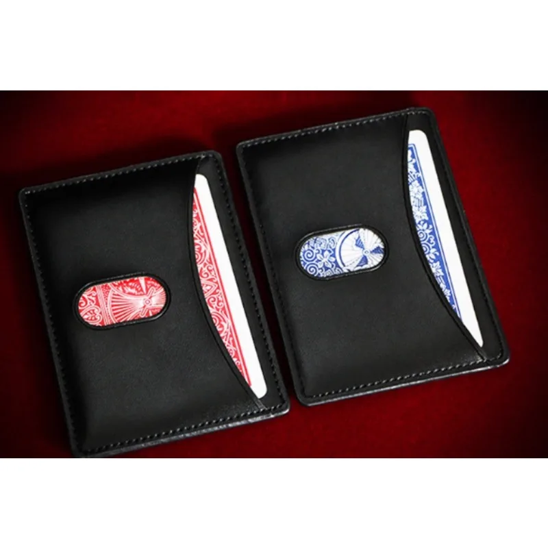 Portfel na karty z funkcją natychmiastowego zmiany, wersja 2.0, ulepszone etui na karty, rekwizyty do magicznych trików, uniwersalne etui na karty, magia z bliska, magia.