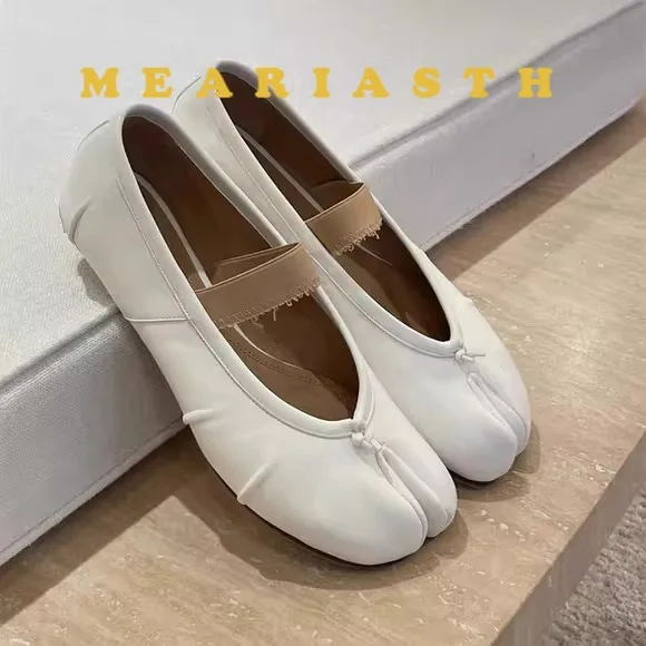 Кроссовки на плоской подошве с круглым носком в стиле ретро, дизайнерские туфли, женские повседневные лоферы, мягкие мокасины, модные балетки Tabi Ninja Mary Jane