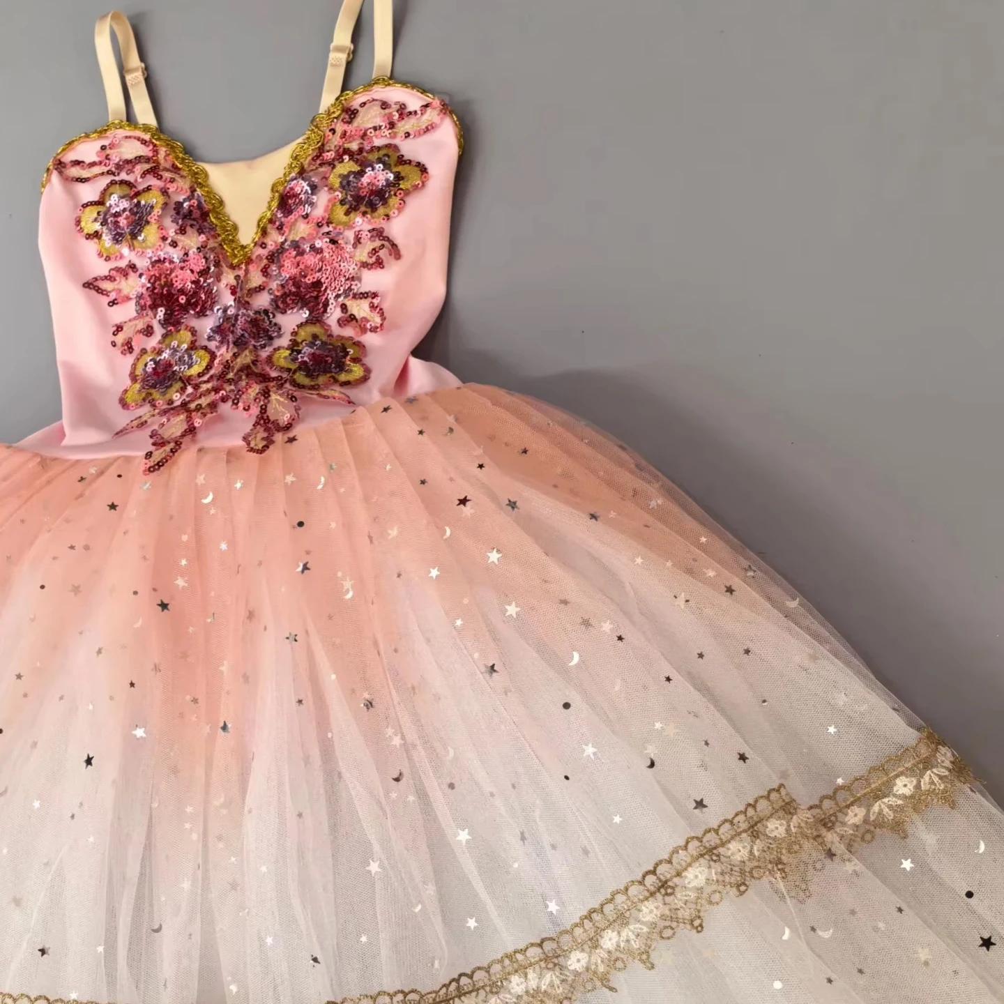 Professional children's ballet dress performance outfit, pink children's princess dress clothing, Swan Lake stage performance