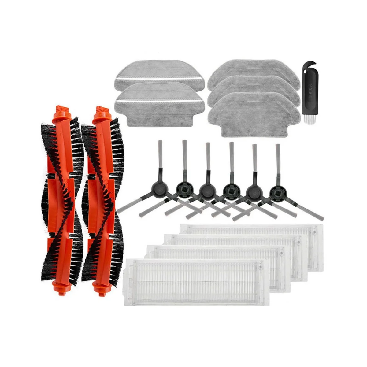 For Xiaomi STYJ02YM / Mijia 3C / B106CN Robot Vacuums Hepa Filter Mop Cloths Spare Parts Accessory Replacement