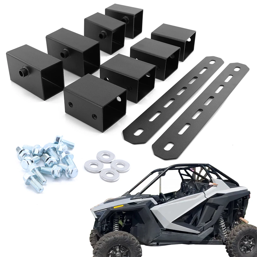 

For Polaris RZR PRO XP /R /TURBO R /PRO XP 4 ULTIMATE Motorcycle Main Driver & Passenger Seat Risers Steel Seat Lift Up Riser