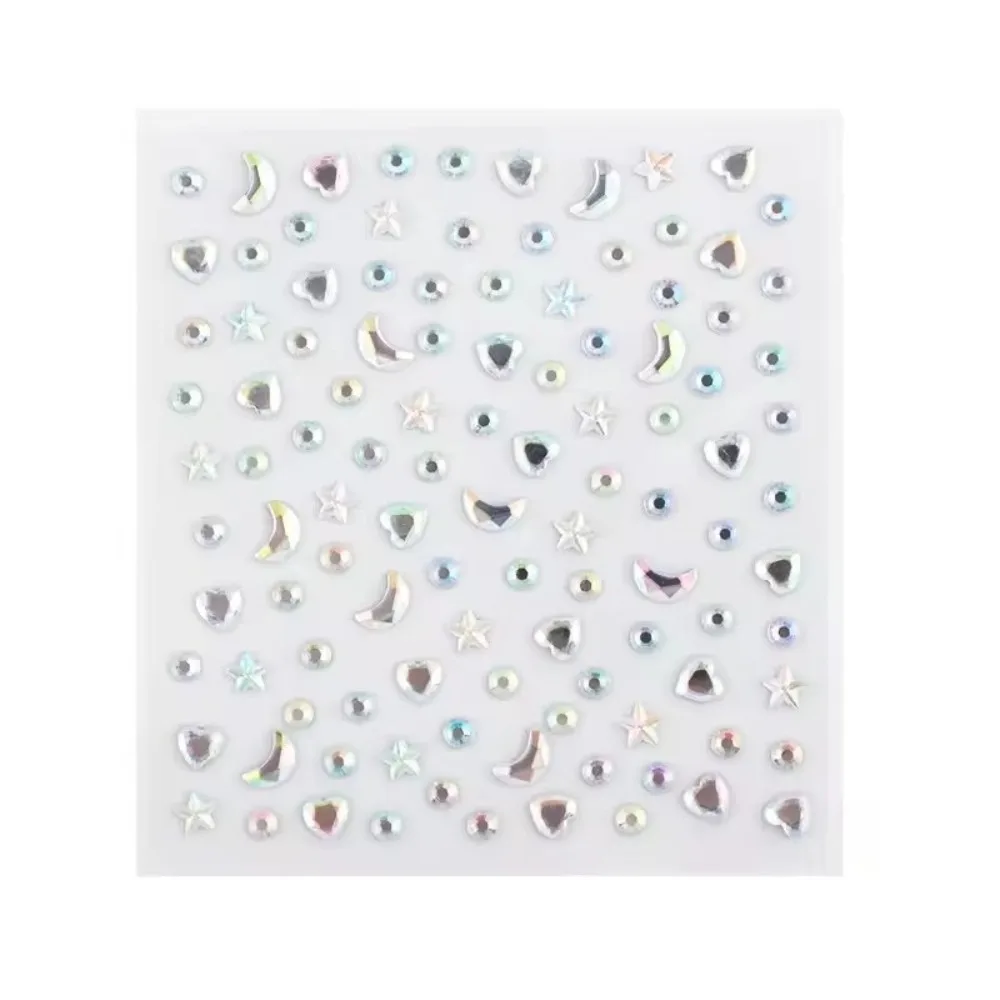 with Adhesive Backing Bedazzling Sticker Makeup 3D Resin Face Eye Jewels Sticker Waterproof Sparkling Crystal Gem Sticker