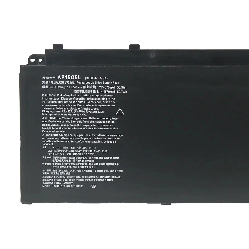Batería para Portátil AP15O5L para Acer Aspire S5-371 SF514-51, Compatible con Chromebook R13 CB5-312T CB5-312T-K0YK