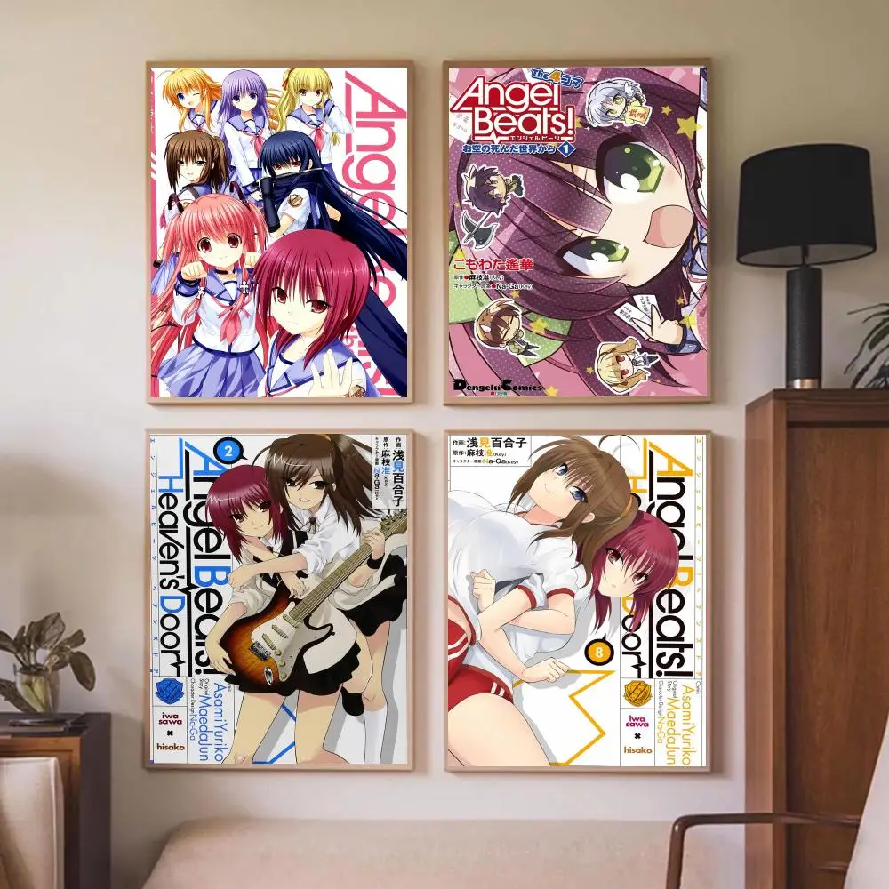 Classic Anime A-Angel Beats Poster Wall Art Prints for Bedroom Living Room Office Home Decoration Hanging Artwork Gift