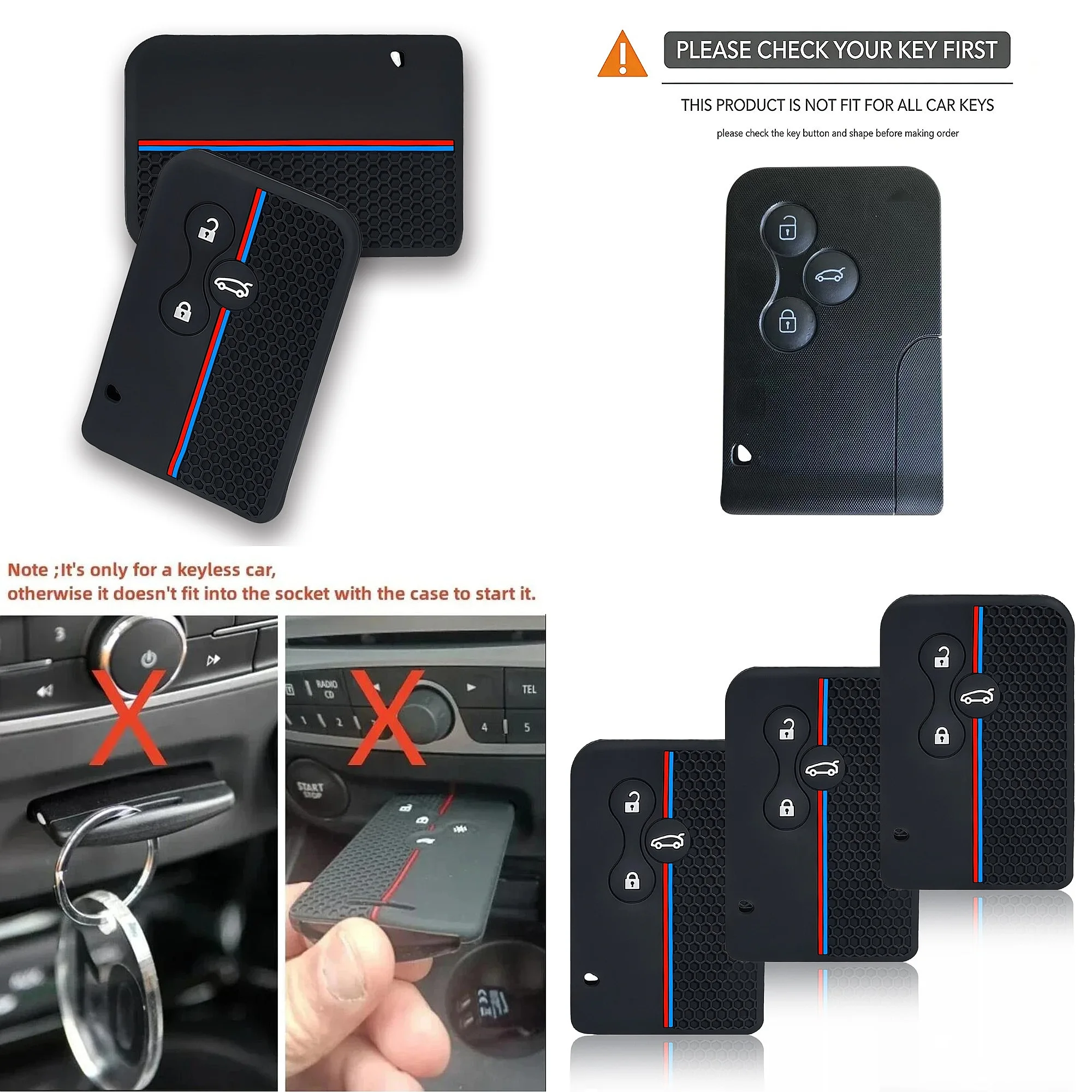 Silicone Keychain Car Keys Accessories Key Case Cover For Renault Megane Clio Megane 2 Scenic Stage Koleos Logan Region Card