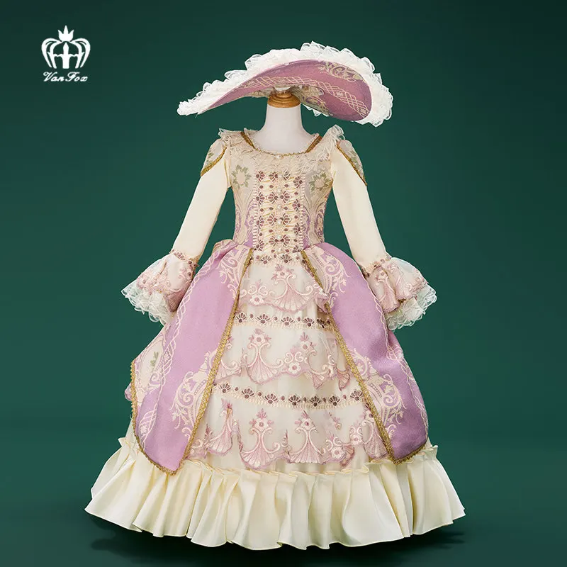 Ins Handmade New European Court Dress Children's Boutique Stage Play Photography Performance Party Wedding Quality Dress