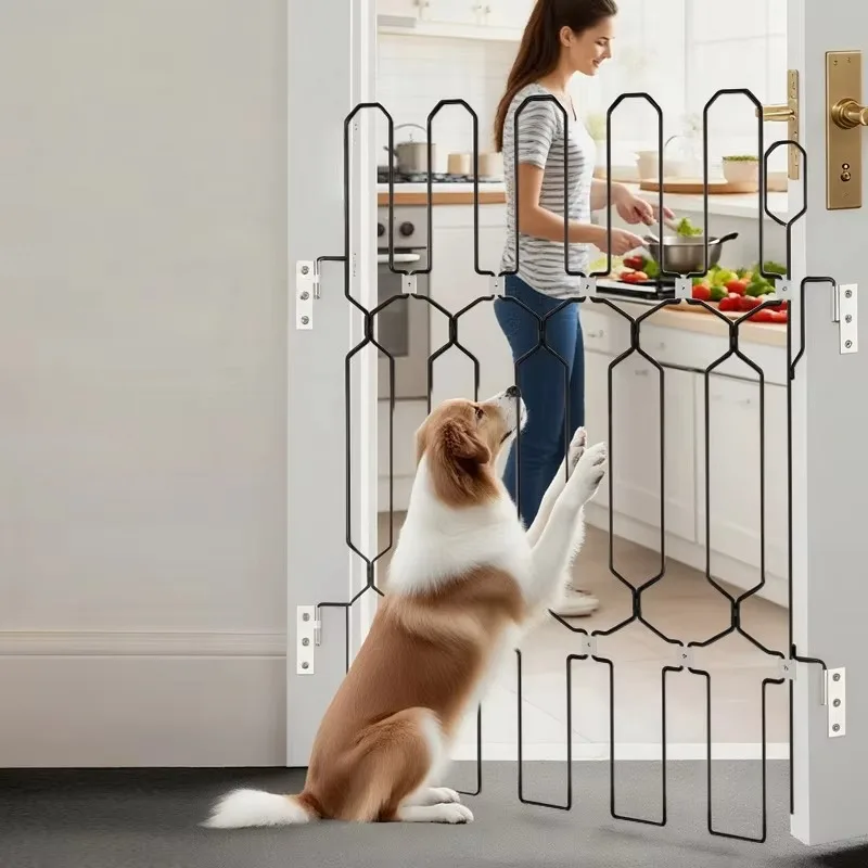 Best Seller Metal Pet Fence Folding Fence Pet Gates Pens for Indoor Outdoor Doors Prevent cat Dog From Escaping
