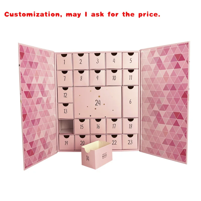 

custom.Custom Advent Calendar Box Cosmetic Countdown Box 24 Drawers Makeup Advent Calendar Box Costume 24 Da