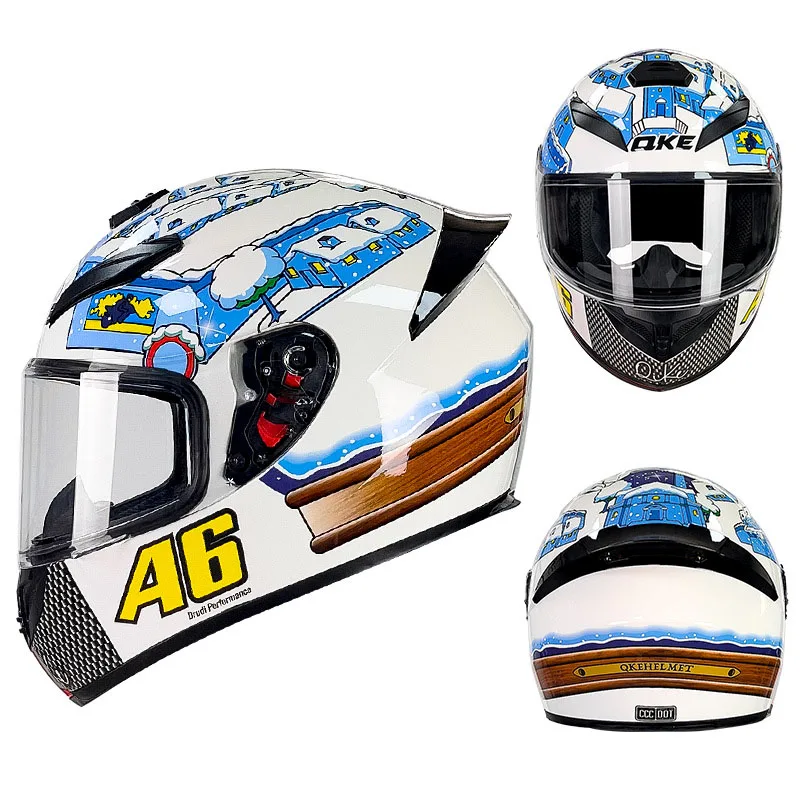 Motorcycle Helmet For Men And Women Winter Personalized Electric Vehicle Safety Helmet All Season Knight Bluetooth Motorcycle