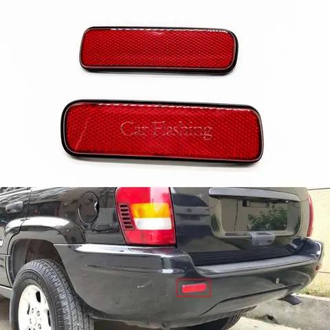 Reflector de parachoques trasero para coche, lámpara de marcador de luz de freno para Jeep Grand Cherokee 1999, 2000, 2001, 2002, 2003, 2004, 2005