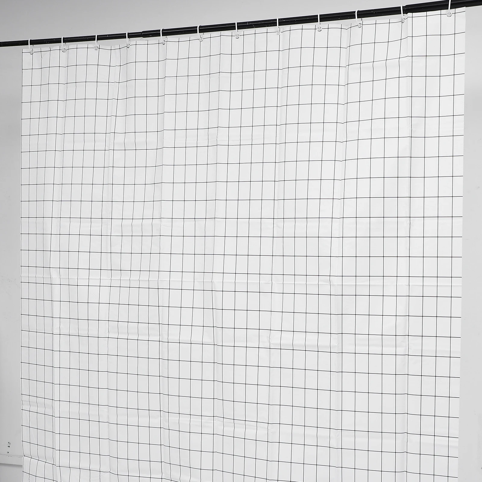 

1 set 1 Set Black White Grid Design Waterproof Shower Curtain Household Bath Partition Curtain Stylish Printed Privacy Exquisite