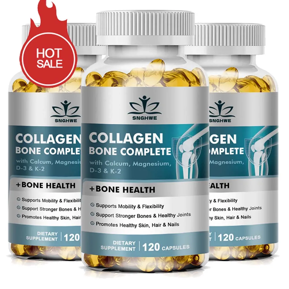 Collagen Bone Complete Capsules Helps Support Joint Cartilage, Collagen Production and Calcium Absorption, and Immune Support