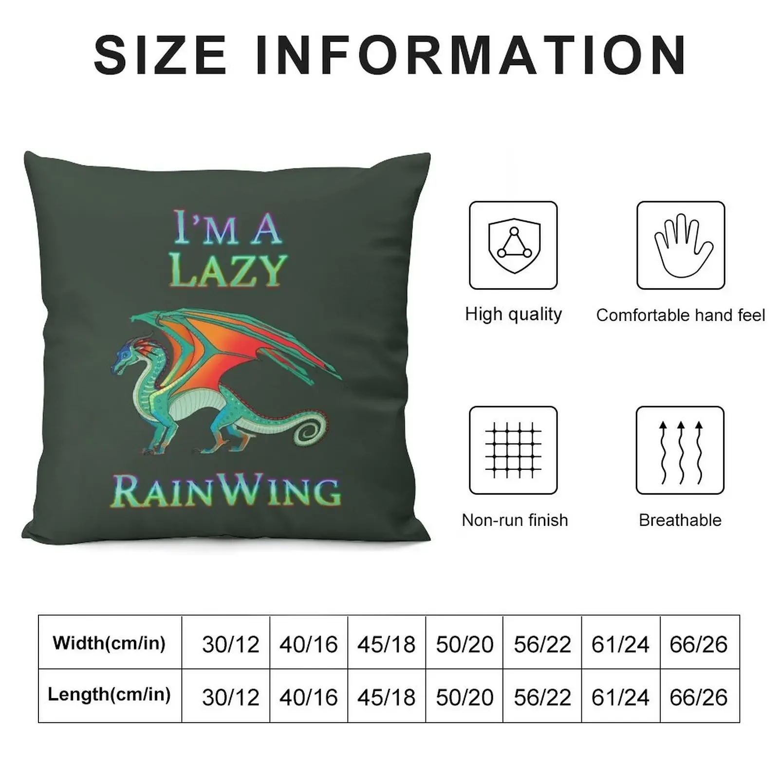 I'm a Lazy RainWing Throw Pillow Pillowcase Cushion Decorative pillow case pillow