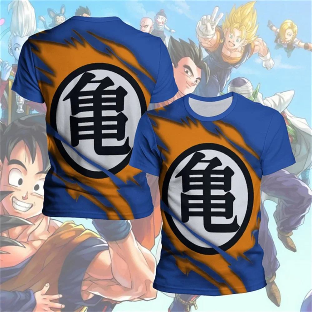 Dragon Ball Goku Super Saiyan Oversize T Shirts Men Women Clothes Short Sleeve T-shirt White Black Orange Breathable Jersey