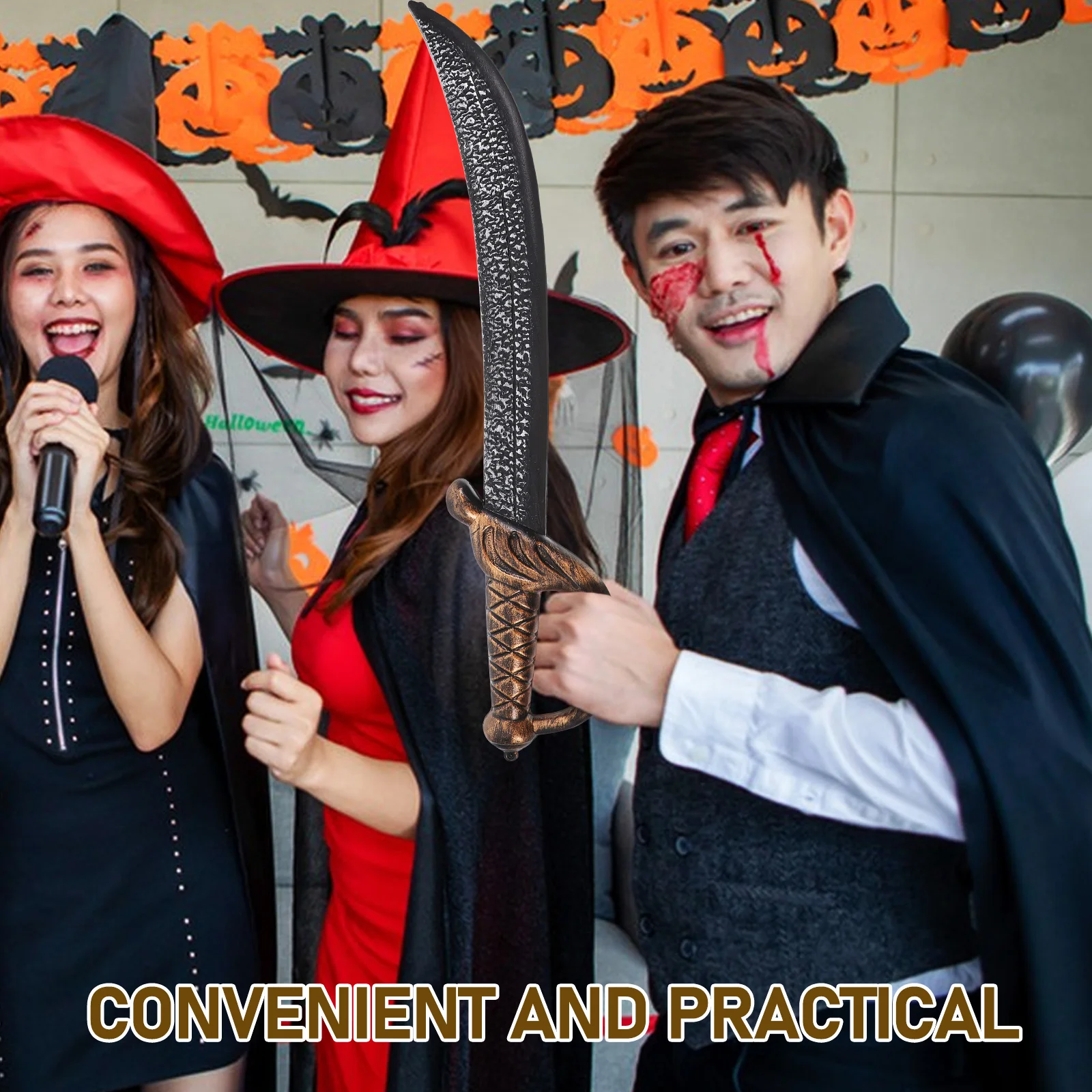 อุปกรณ์ประกอบฉากดาบปลอมน้ำหนักเบาสำหรับงานปาร์ตี้ฮาโลวีน ของขวัญคอสเพลย์ อุปกรณ์เสริมดาบ