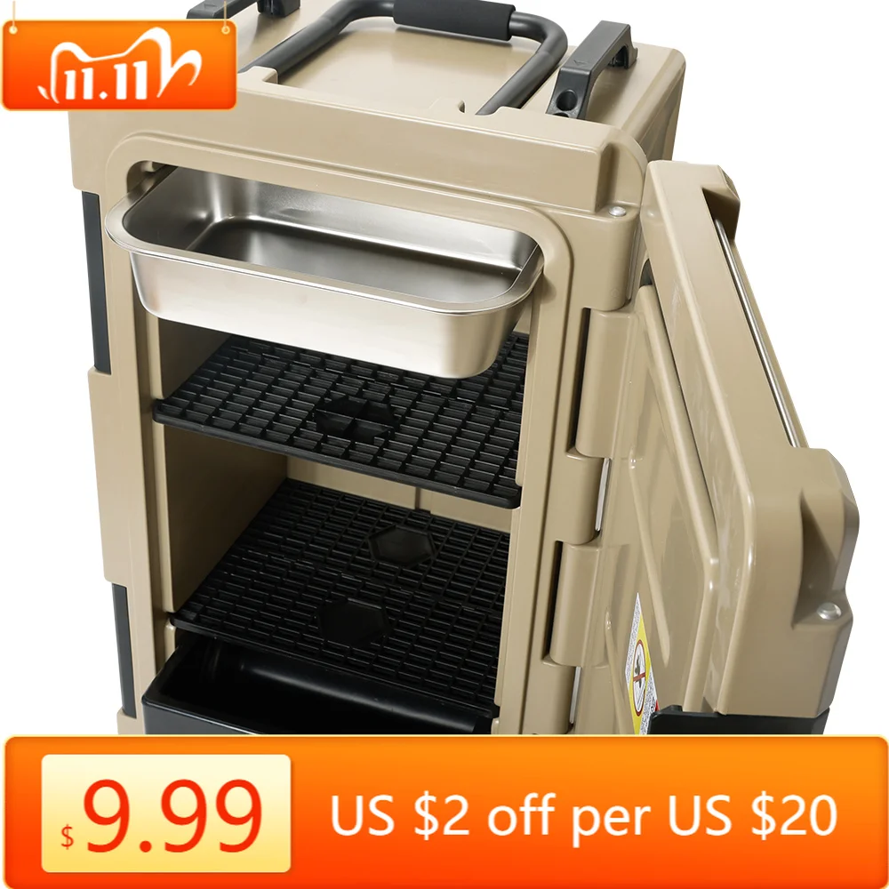 45QT Wheeled Waterproof Rotomolded Cooler Box Non‑Electric Insulated Storage