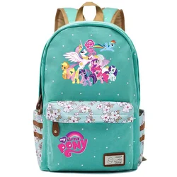 Little Pony Unicorn Mochila, Schoolbag, Travel Notebook Bag, Presente para Crianças e Estudantes