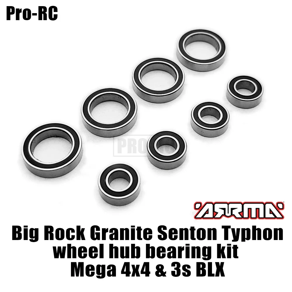 

Для Arrma 3S Big Rock Granite Senton Typhon комплект подшипников ступицы колеса Mega 4x4 BLX (8 шт.)
