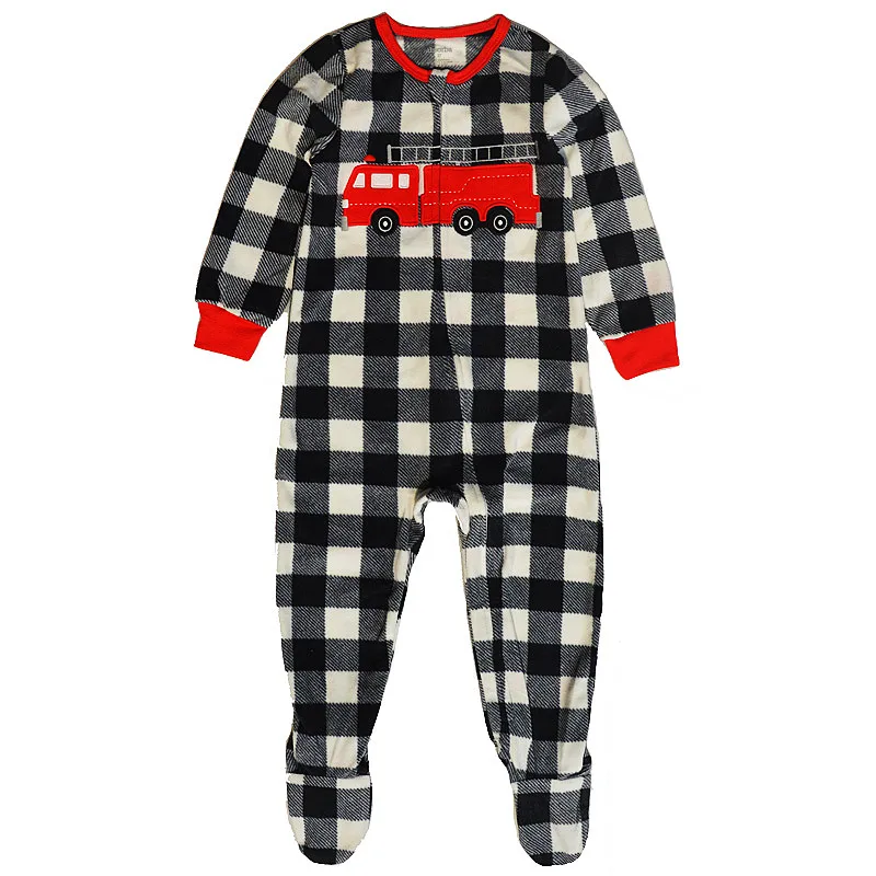 Autumn and winter children\'s smooth fleece hanie men and girls pajamas baby ridiculous clothes to increase the code package feet