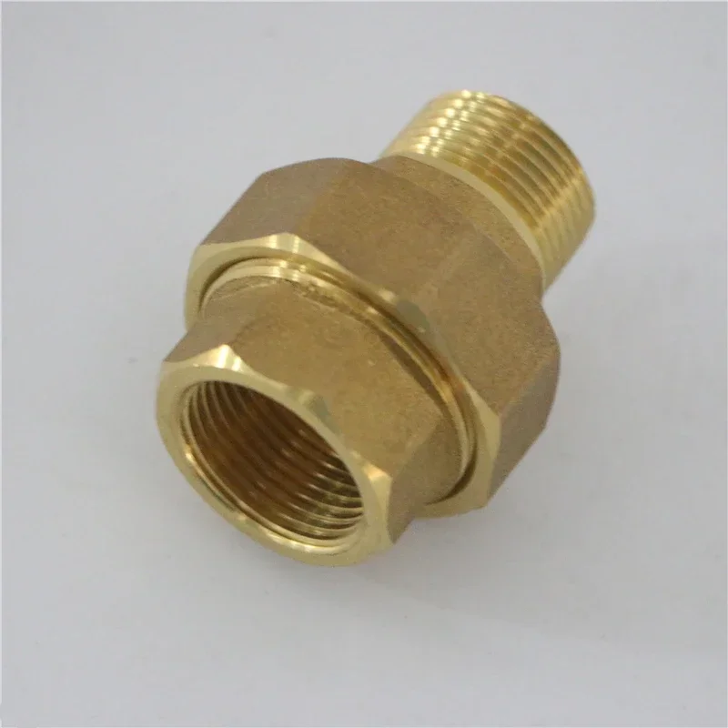 DN15-DN100 Brass Female Male Thread Thickened Equal Diameter Flexible Joint Water Pipe Threaded Connection Piece