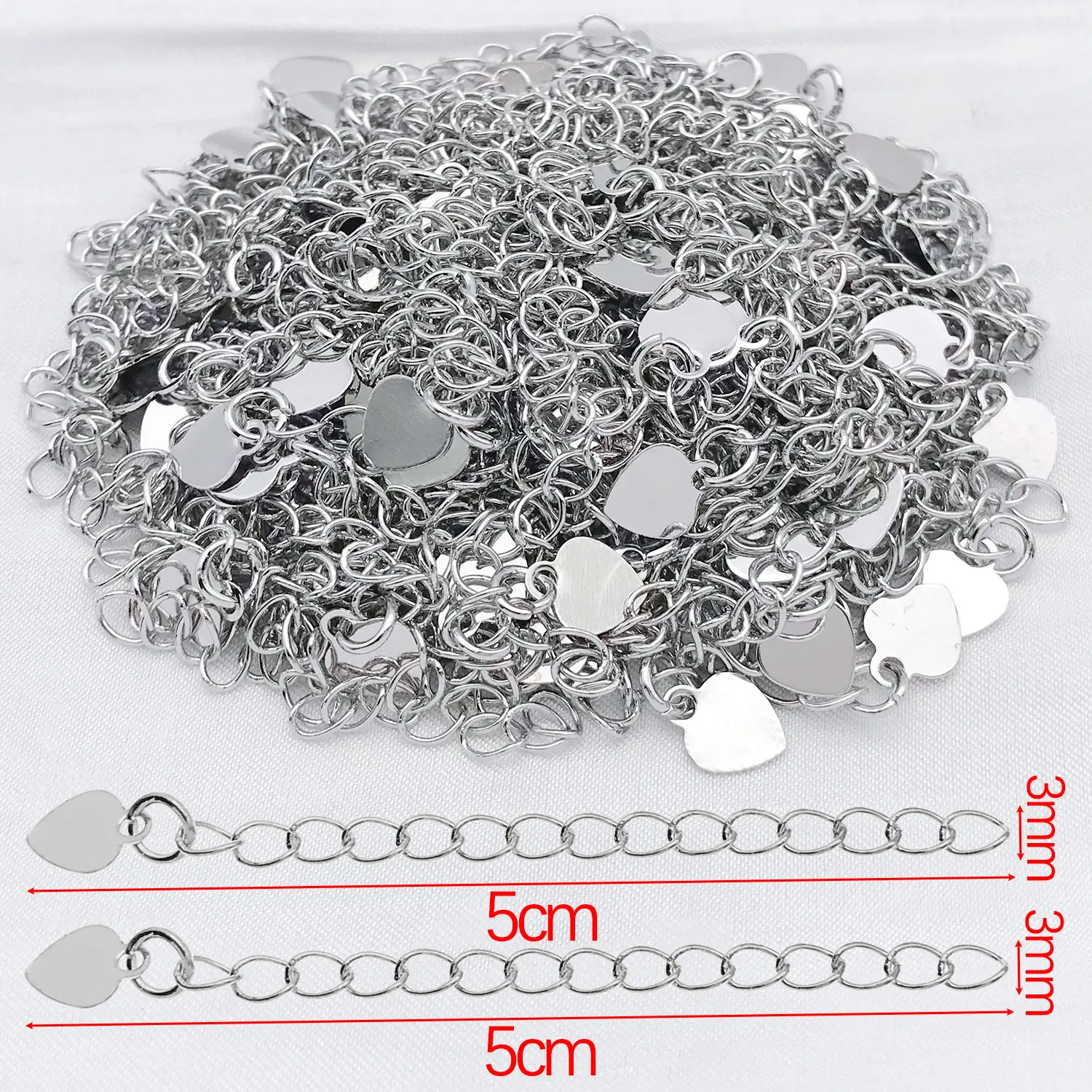 10pcs 5cm 18K Real Gold Plated Brass Extension Chains Bracelet Necklace Extension Tail Chain Connector For DIY Jewelry Making image 2