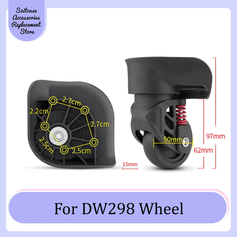 

Suitable For DW298 Rotating Smooth Silent Shock Absorbing Wheel Accessories Wear-resistant Universal Wheel Replacement Suitcase