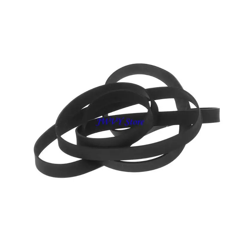 573A 2Pcs 627mm x 5mm x 0.6mm Wide Flat Cassette Tape Machine Belt Assorted Common Belt Recorder Repeater Rubber Belt