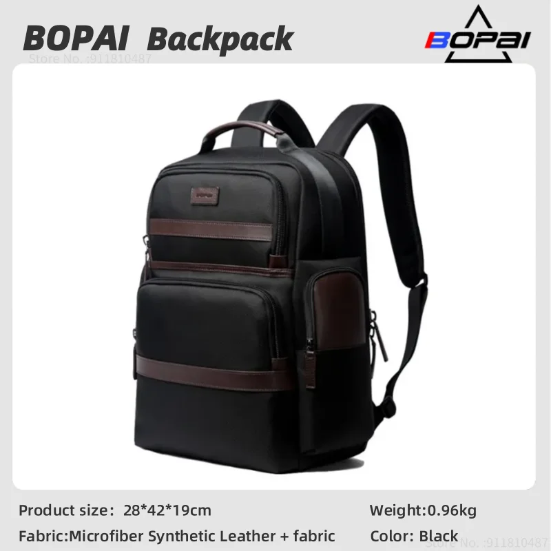BOPAI 15.6 inch Business Laptop Backpack for Men Multifunctional High quality USB Charge Large Capacity Carry on Travel Backpack