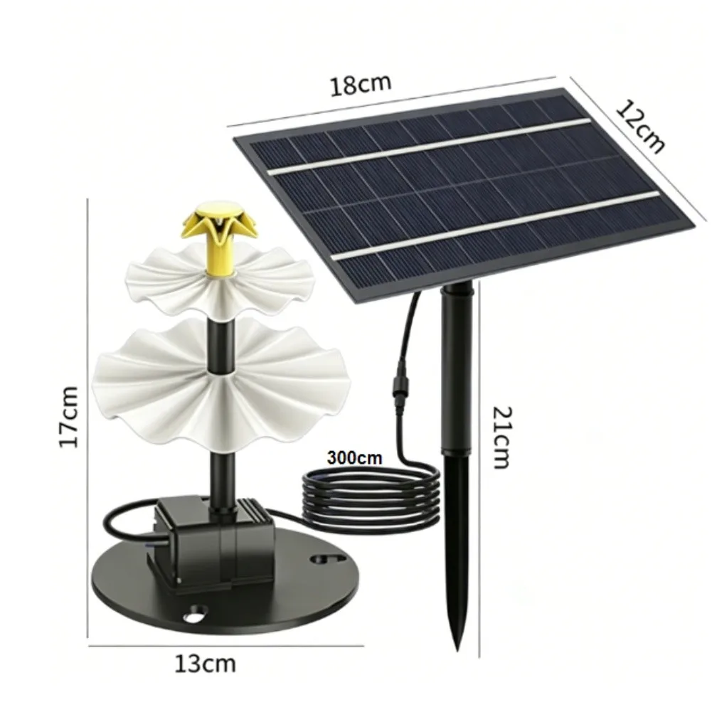 Solar Fountain Solar Pond Pump For Outdoor 4W Solar Water Pump For Garden Ponds Bird Bath Fish Tank Fountain DIY Water Feature