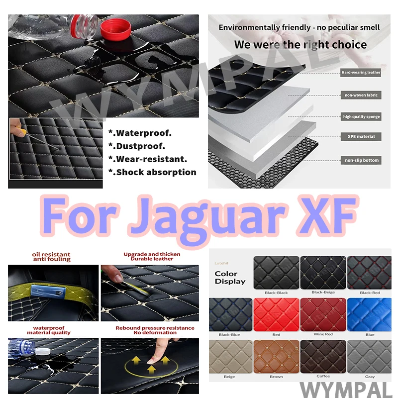 

Роскошные автомобильные коврики на заказ для Jaguar XF 2016 2017 2018 2019, автокожаные мужские и женские автомобильные коврики с полным покрытием, автомобильный полный комплект
