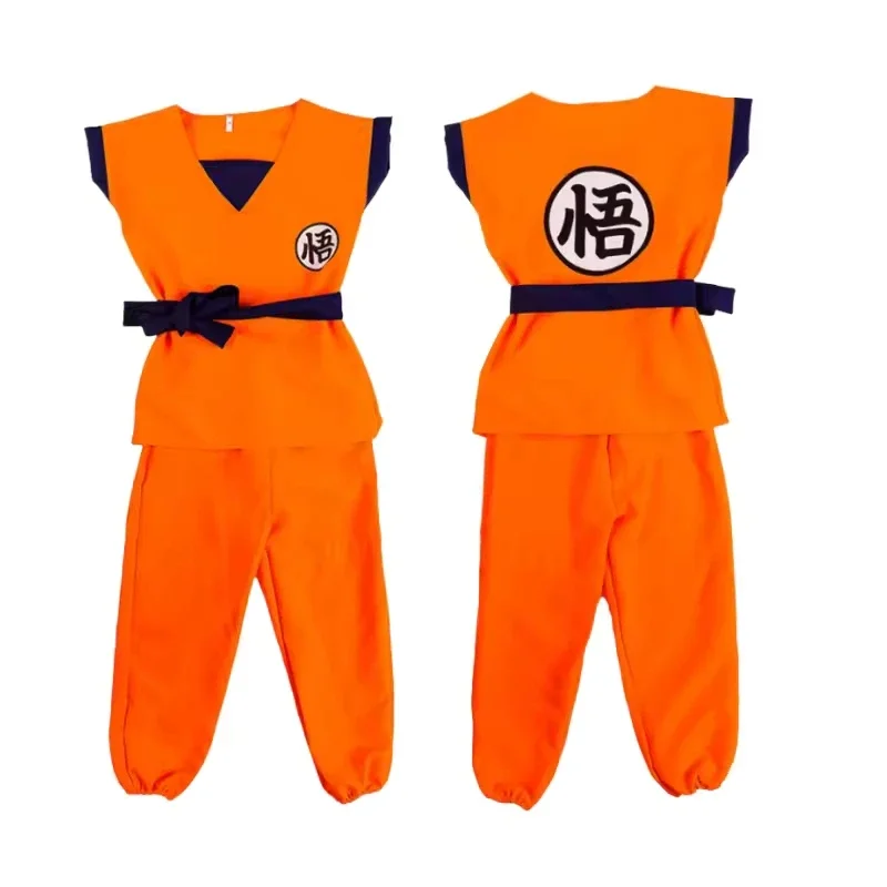 Halloween Adult Kids Suits Son Goku Gui Carnival Anime Cosplay  Holiday Costumes Tail Wrister Wig Blue Gold Children Dress Up view 3