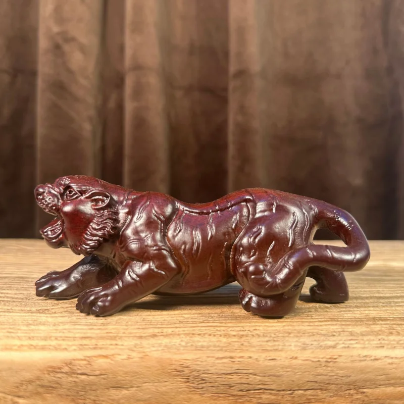 Rosewood Carved Solid Wood Animal Ornament Twelve Zodiac Tiger Wooden Carving